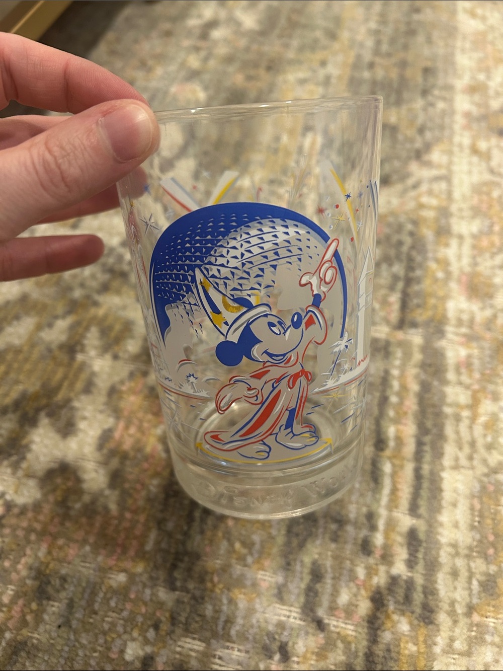 Vintage Disney world 25th anniversary glass collectible